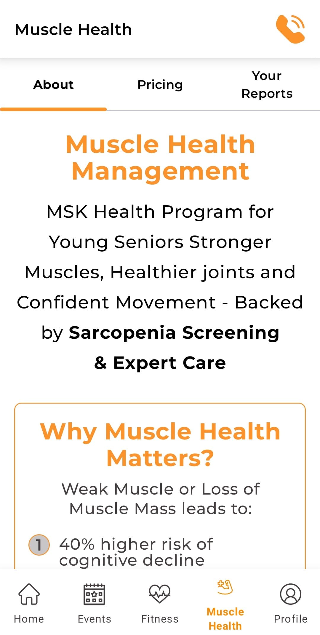 Digital Elder Health Platform Muscle Health