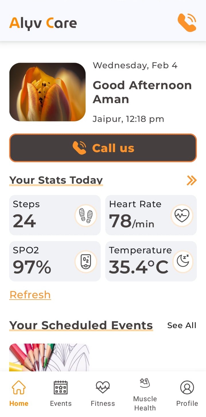 Digital Elder Health Platform Home