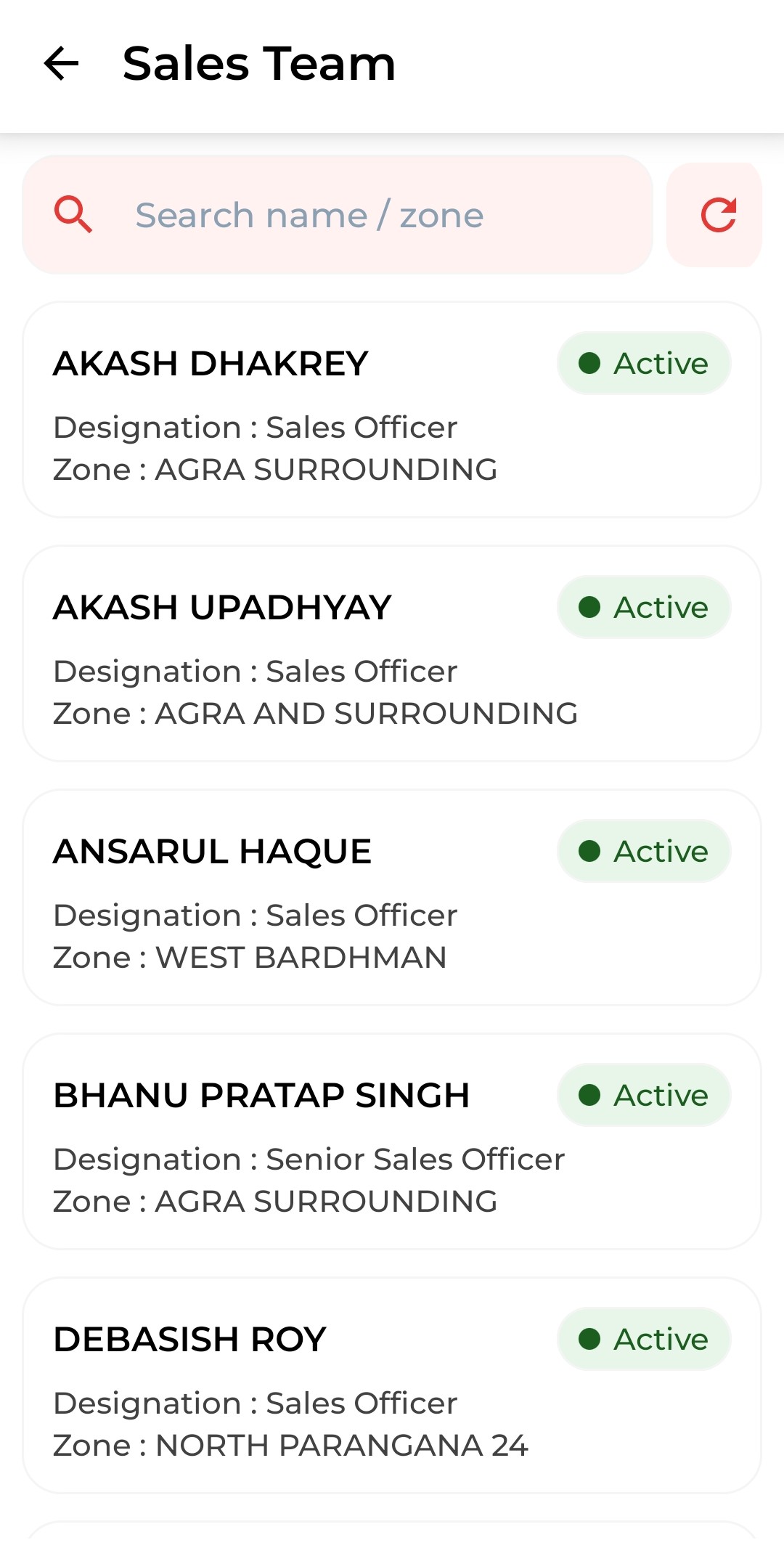 Field Sales Tracking System Team